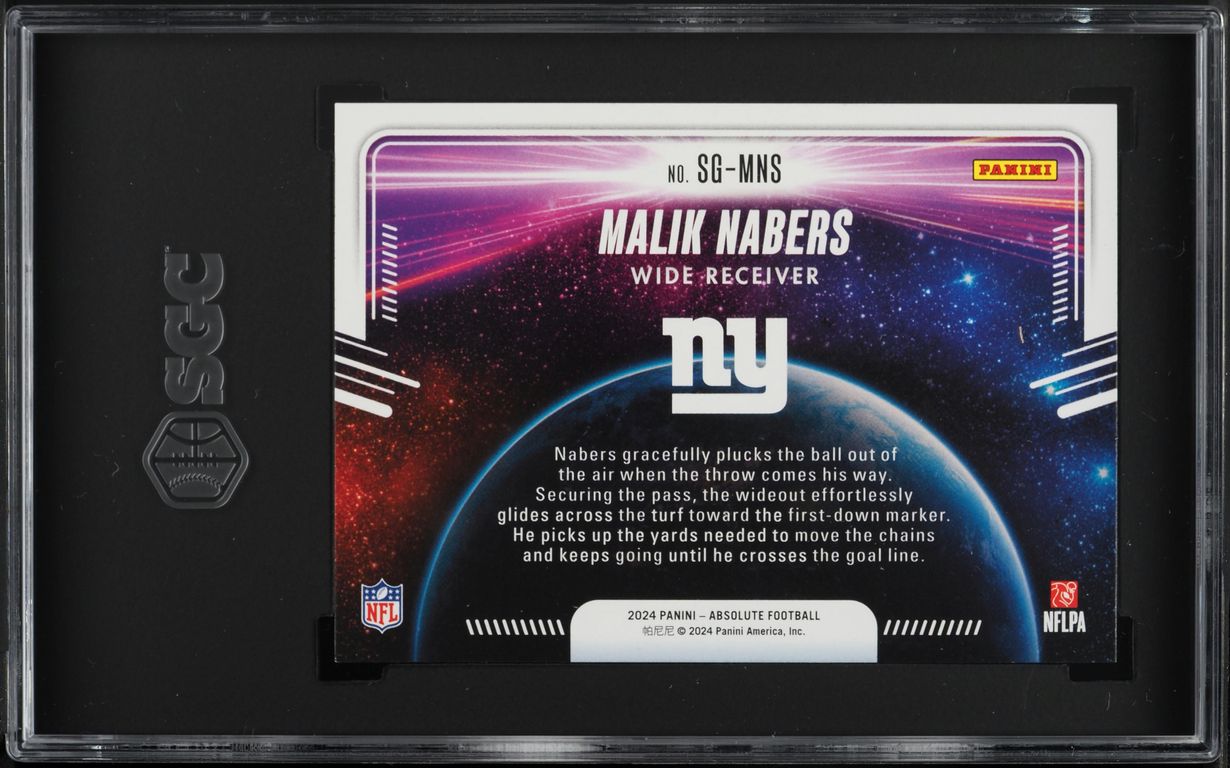 2024 Absolute Star Gazing Malik Nabers ROOKIE #SG-MNS SGC 9 MINT