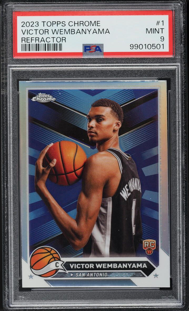 2023 Topps Chrome Refractor Victor Wembanyama ROOKIE #1 PSA 9 MINT