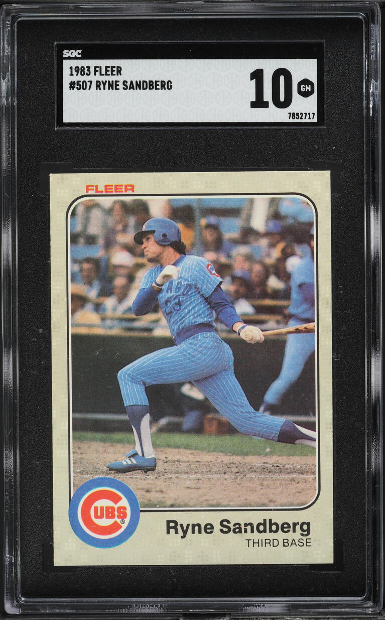 1983 Fleer Ryne Sandberg ROOKIE #507 SGC 10 GEM MINT