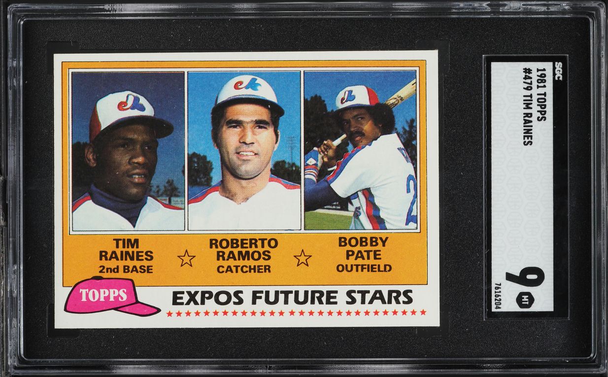 1981 Topps Tim Raines ROOKIE #479 SGC 9 MINT