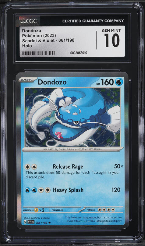 2023 Pokemon Scarlet & Violet Holo Dondozo #61 CGC 10 GEM MINT