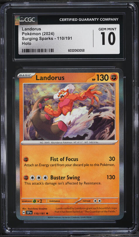 2025 Pokemon Scarlet & Violet Black Bolt IR Landorus #131 CGC 9.5 MINT+ on  Fanatics Collect