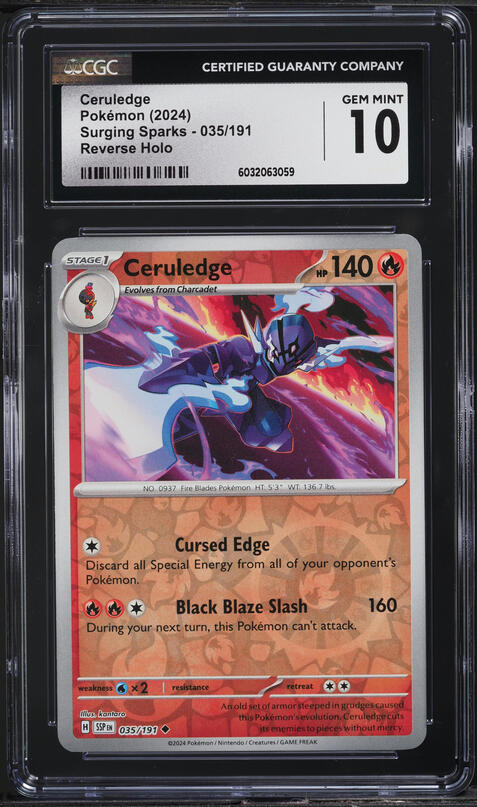 ceruledge pokemon card value Ceruledge - Phantasmal Flames #20 Price & Value