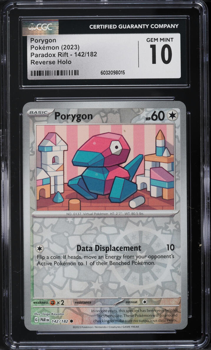 2023 Pokemon SV Paradox Rift Reverse Holo Porygon #142 CGC 10 GEM MINT on  Fanatics Collect