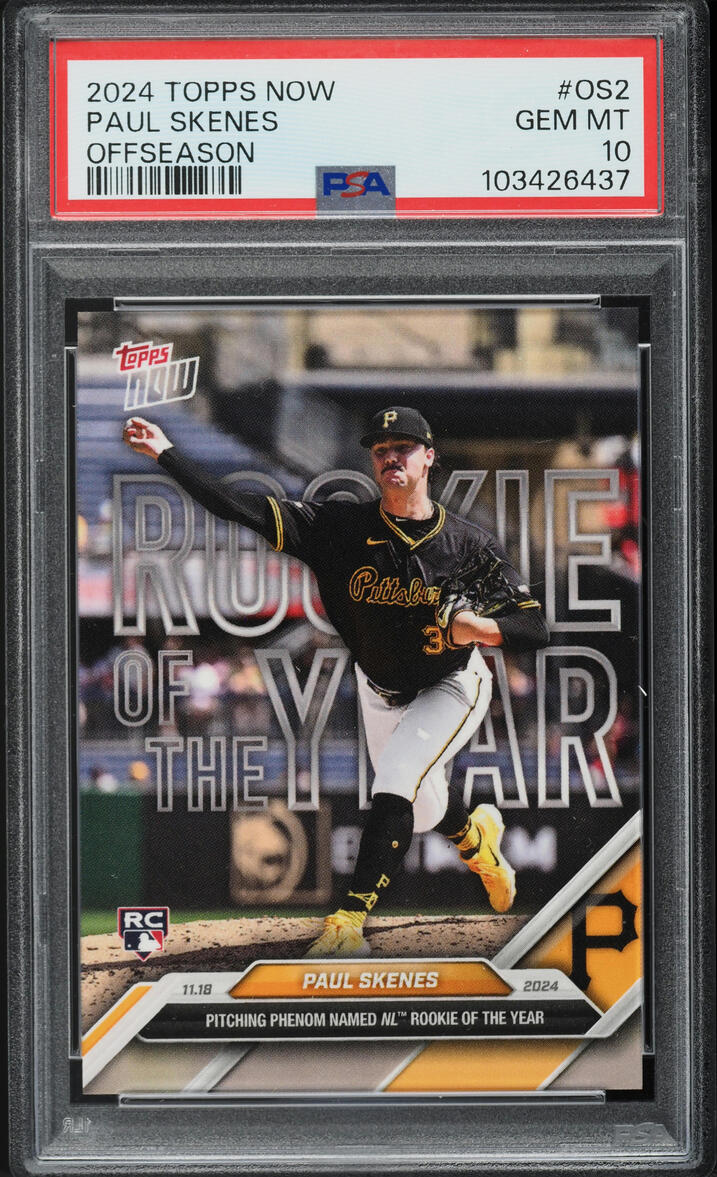 2024 Topps Now Off-Season Paul Skenes ROOKIE #OS-2 PSA 10 GEM MINT