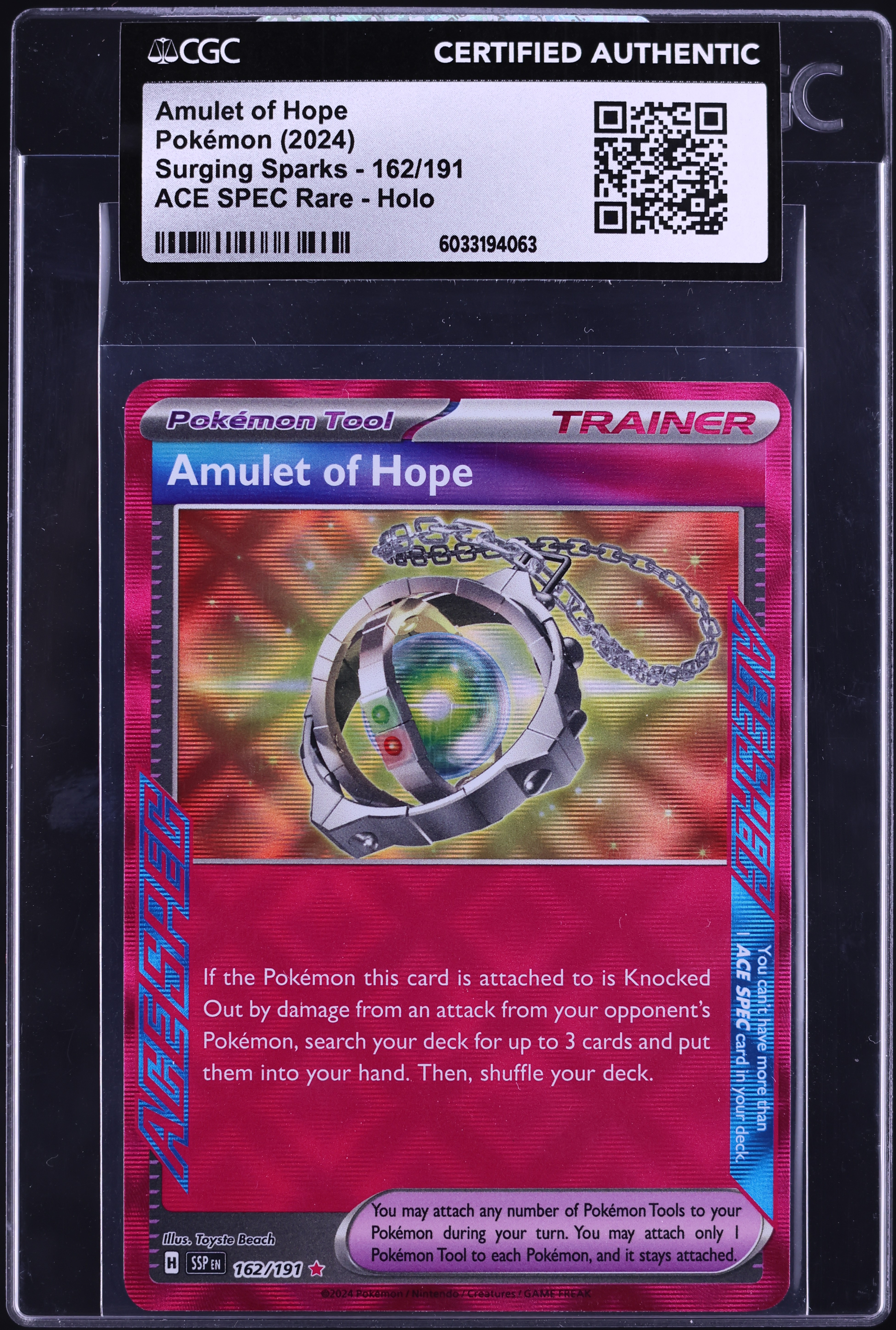 Amulet of Hope (162/191) - SV08 Surging Sparks Holofoil - Near Mint Holofoil
