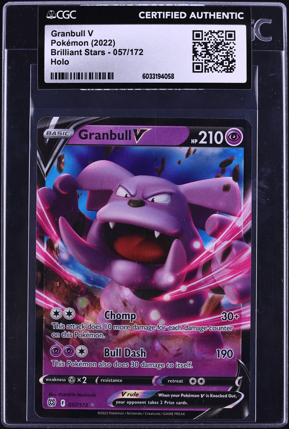 horsea pokemon card price Amazon.com: Granbull V 159/172 - Brilliant Stars - Ultra Rare Pokemon Card main image 0