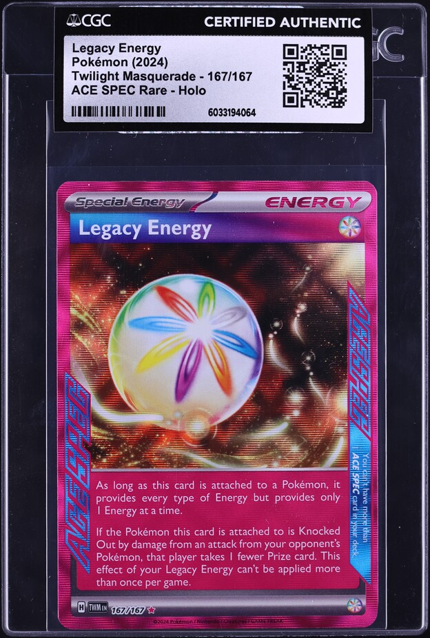 2024 Pokemon SV Twilight Masquerade Ace Spec Legacy Energy #167 CGC AUTH