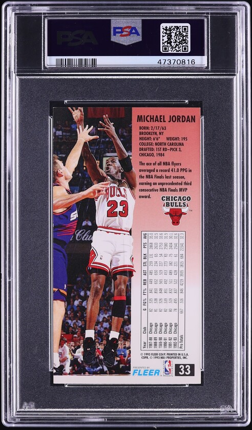 1993 Fleer Jam Session Michael Jordan #33 PSA 7 NRMT