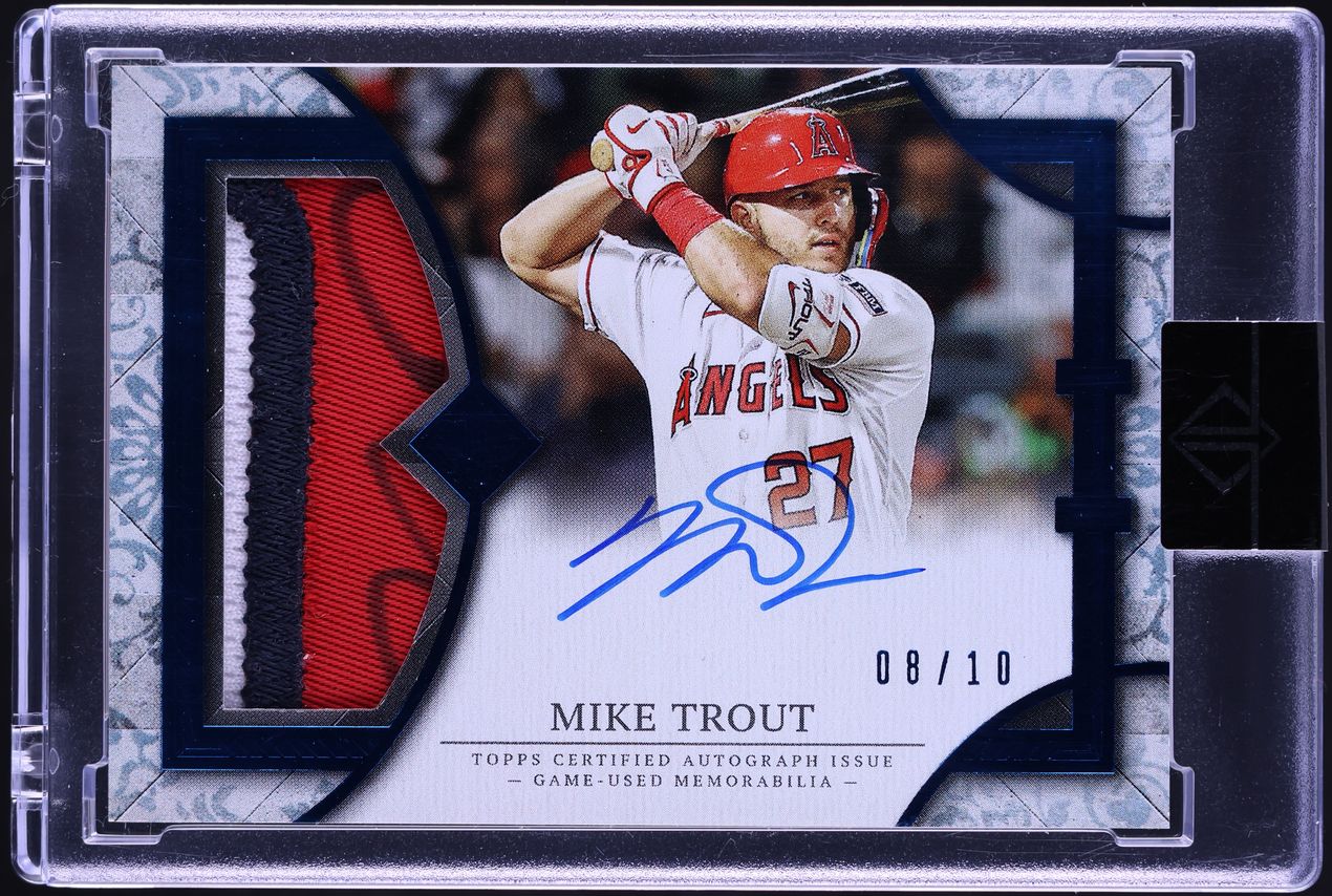 2024 Topps Transcendent Collection Blue Mike Trout PATCH AUTO /10 #TCPA-MT