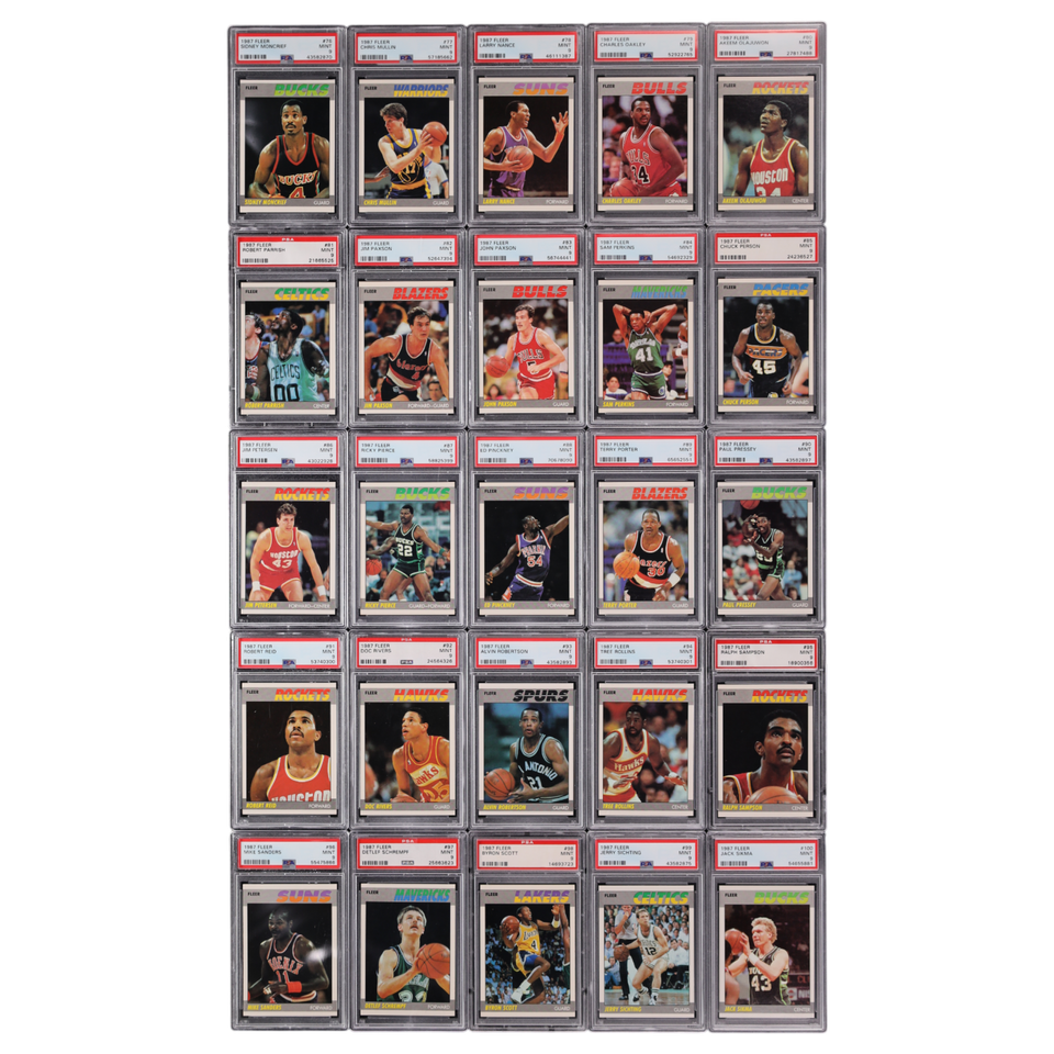 Lot(132) 1987 Fleer Basketball Complete Set w/ Michael Jordan ALL PSA 9 MINT