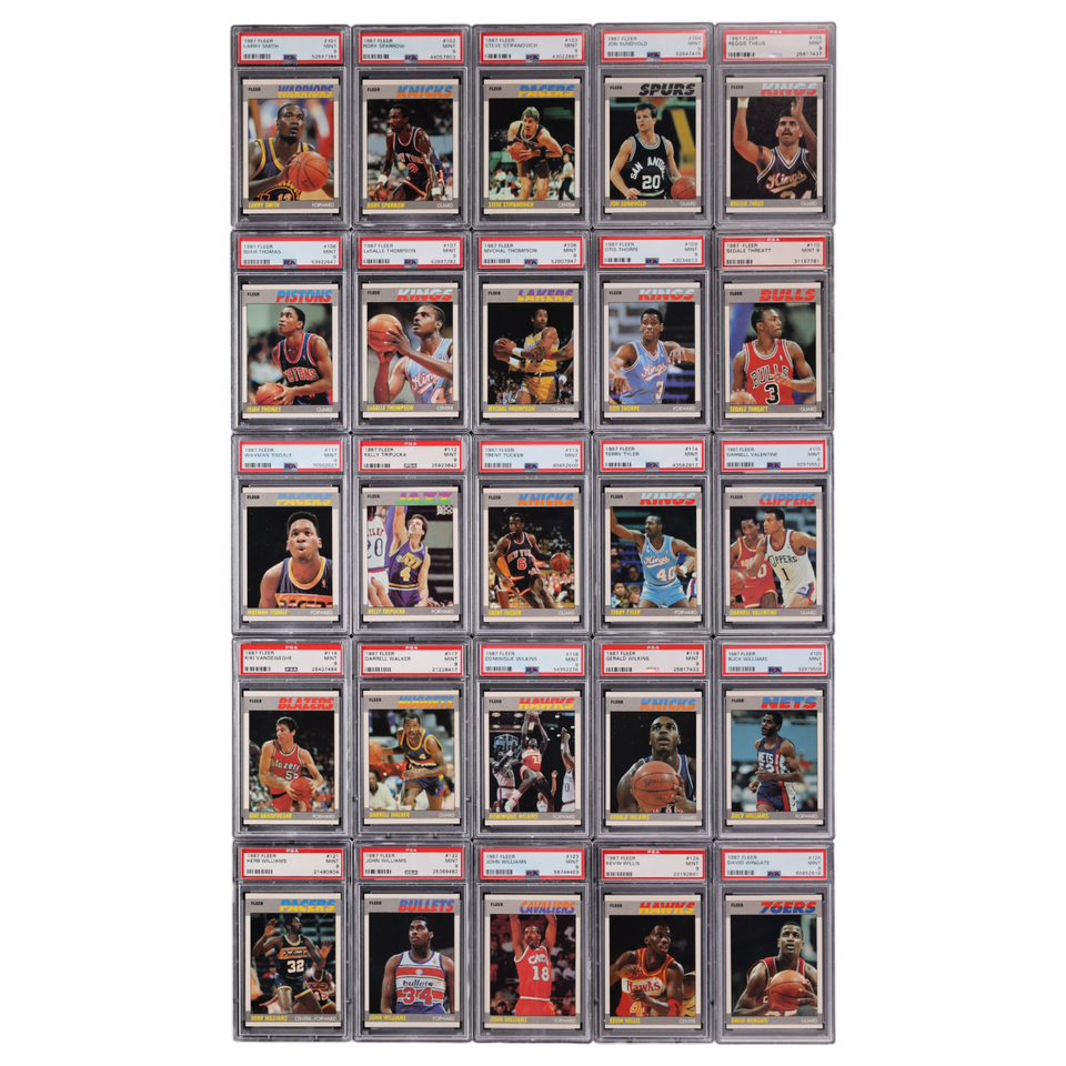 Lot(132) 1987 Fleer Basketball Complete Set w/ Michael Jordan ALL PSA 9 MINT