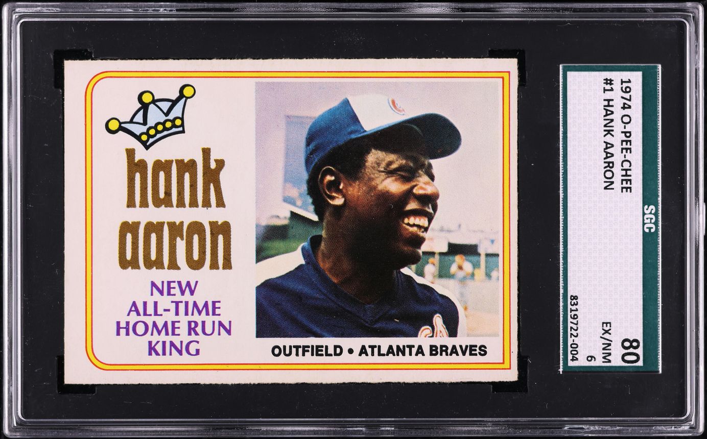 1974 O-Pee-Chee Hank Aaron #1 SGC 6 EXMT
