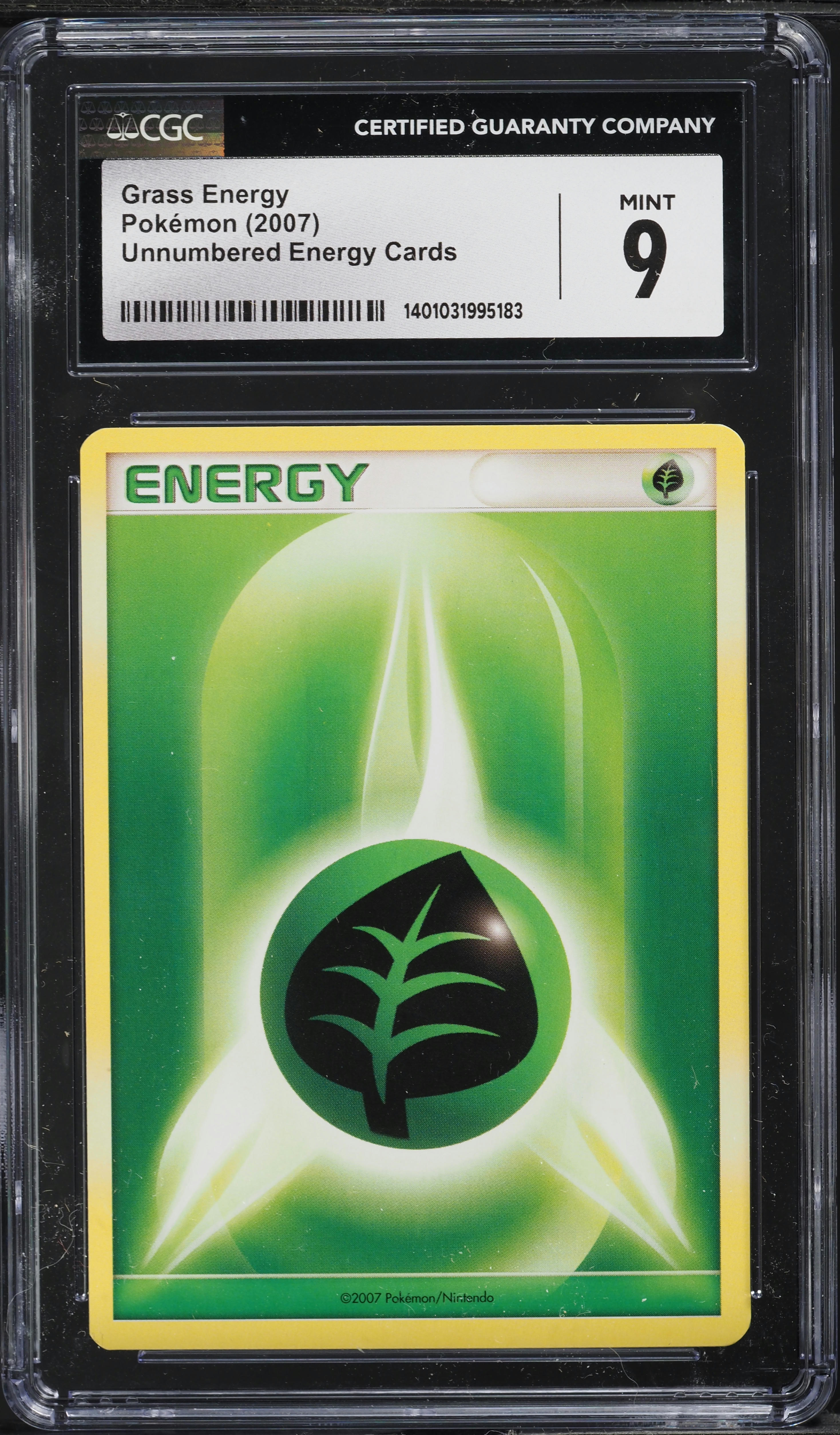 2007 pokemon energy cards 2007 Pokemon Unnumbered Energy Cards Grass Energy CGC 9 MINT on Fanatics  Collect