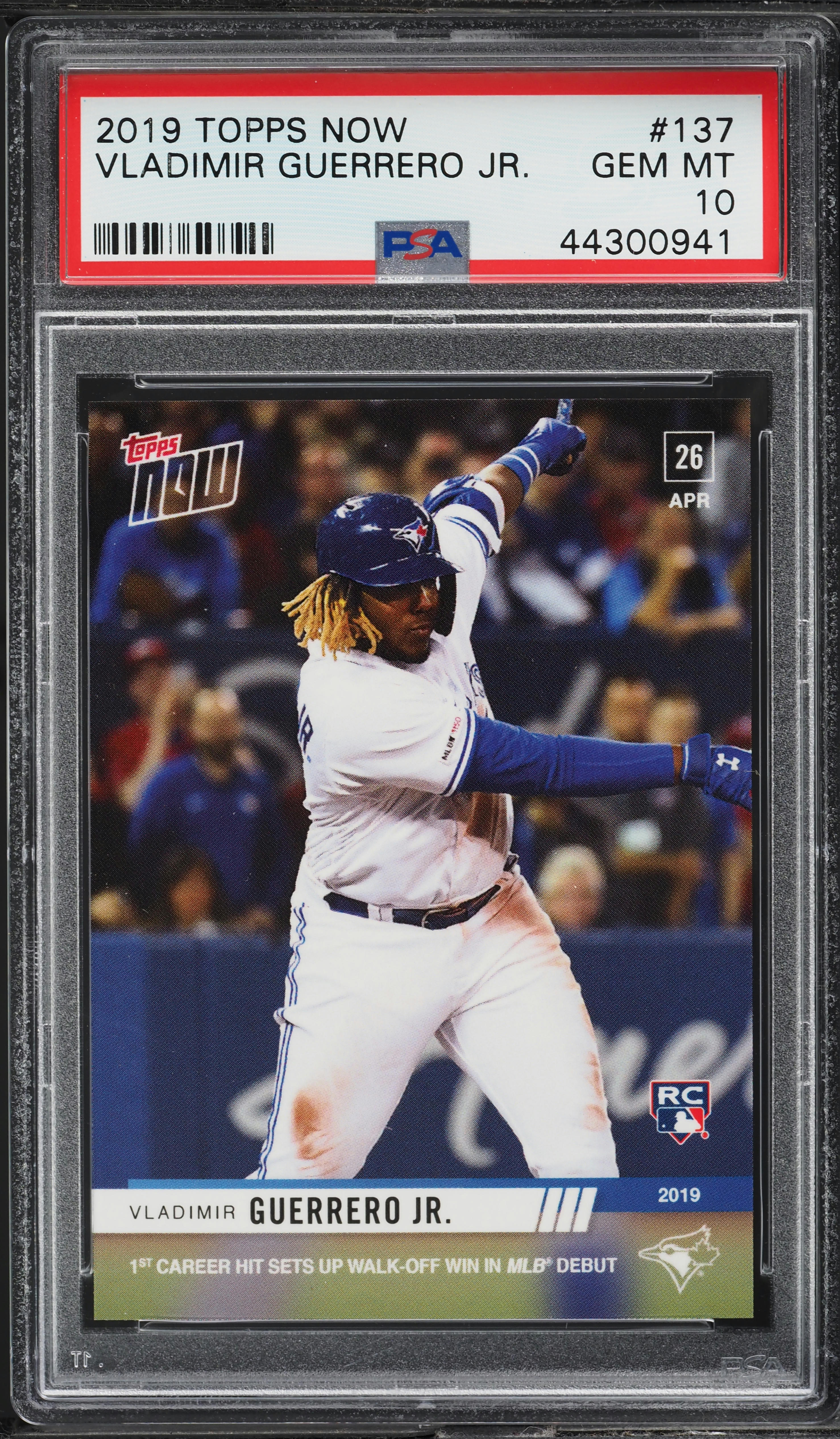 2019 Topps Now Vladimir Guerrero Jr. ROOKIE #137 PSA 10 GEM MINT