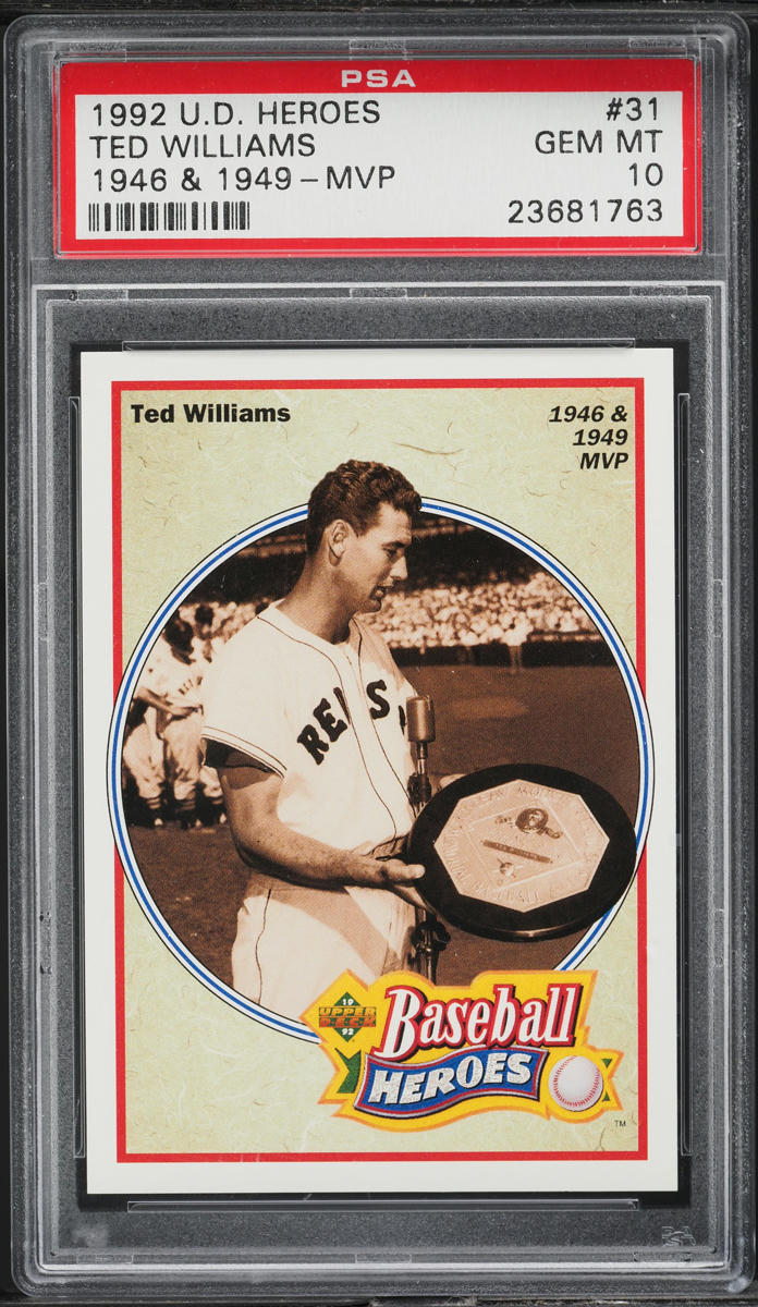 1992 Upper Deck Heroes Ted Williams #31 PSA 10 GEM MINT
