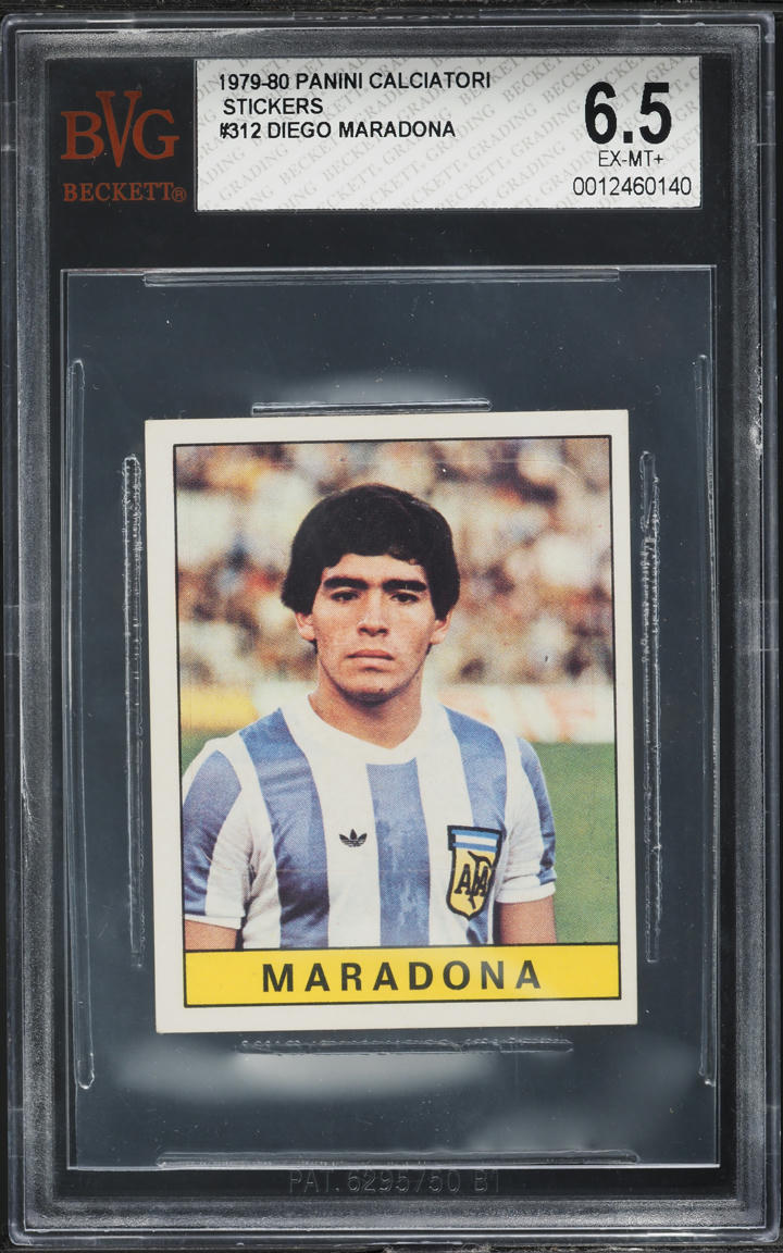 1979 Panini Calciatori Stickers Diego Maradona ROOKIE #312 BVG 6.5 EXMT+