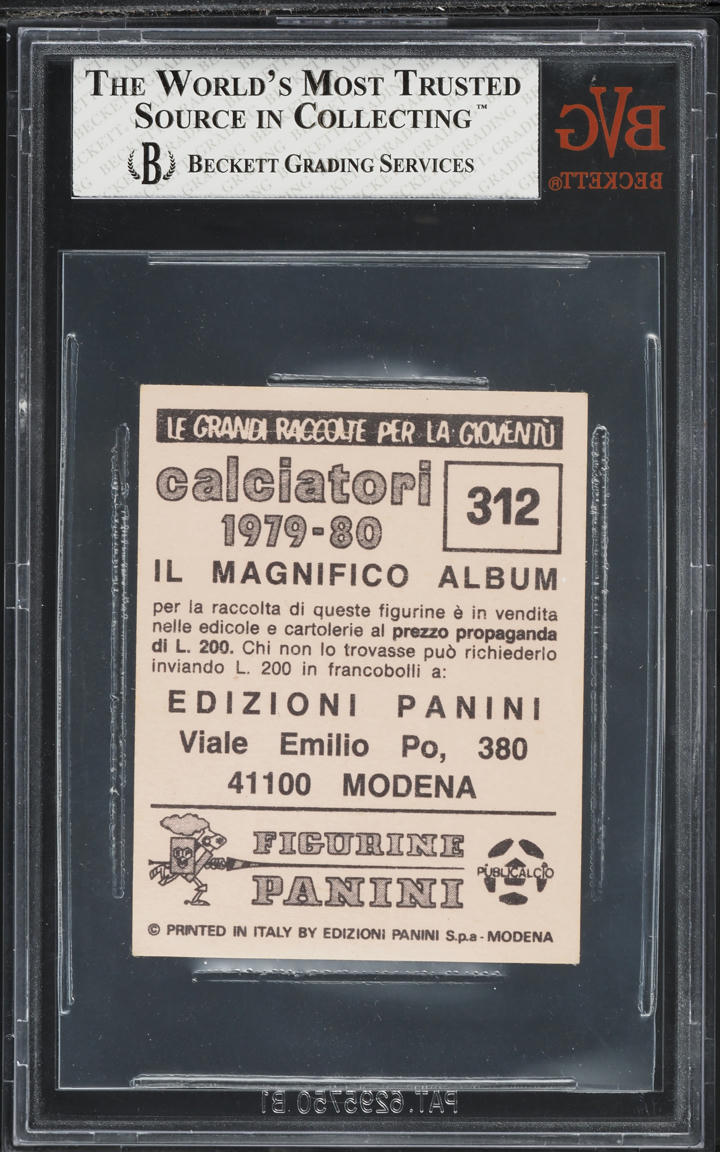 1979 Panini Calciatori Stickers Diego Maradona ROOKIE #312 BVG 6.5 EXMT+