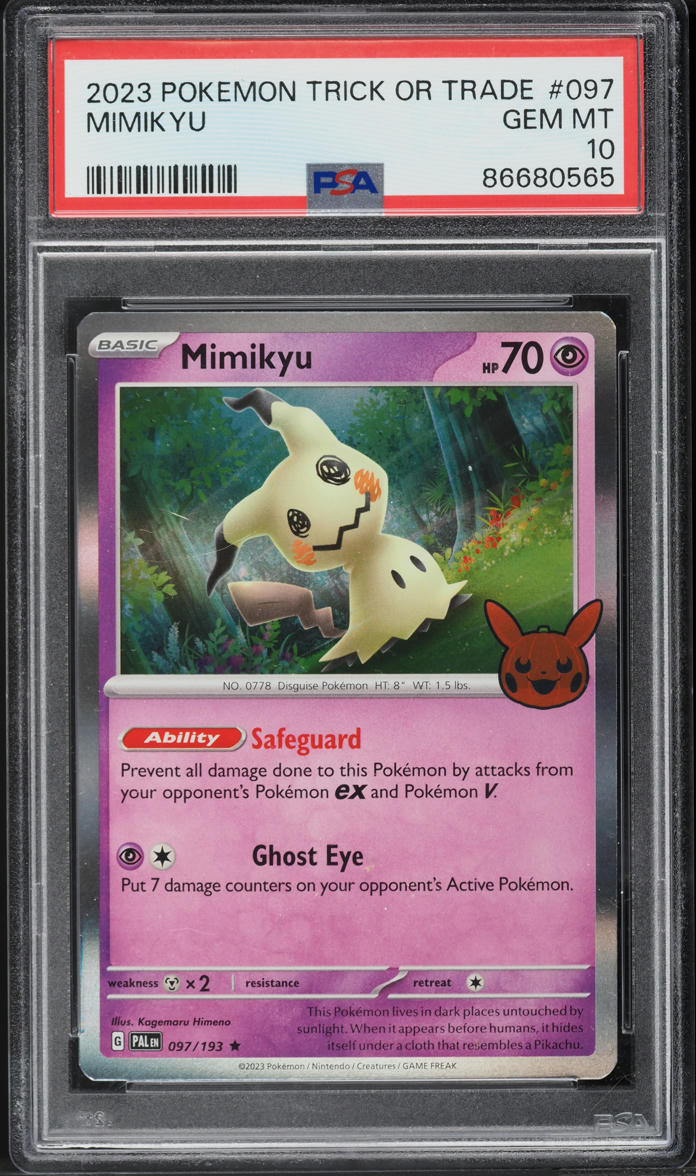 2023 Pokemon Scarlet & Violet Trick Or Trade Mimikyu #97 PSA 10