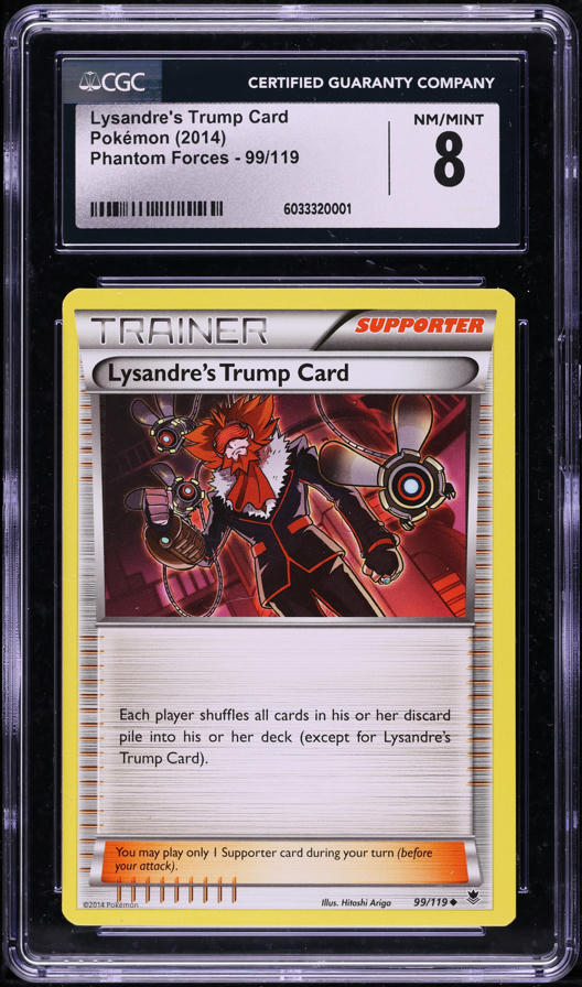 2014 Pokemon Phantom Forces Lysandre's Trump Card #99 CGC 8 NM-MT