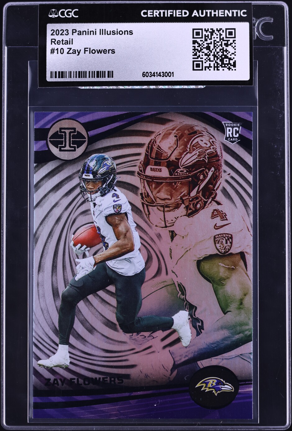 2023 Panini Illusions Retail Zay Flowers ROOKIE  #10 CGC AUTH