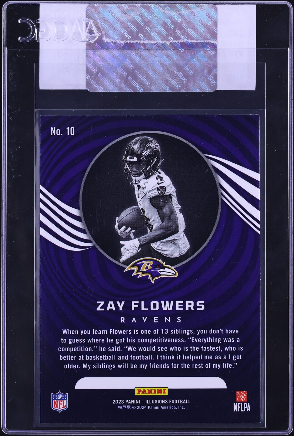 2023 Panini Illusions Retail Zay Flowers ROOKIE  #10 CGC AUTH
