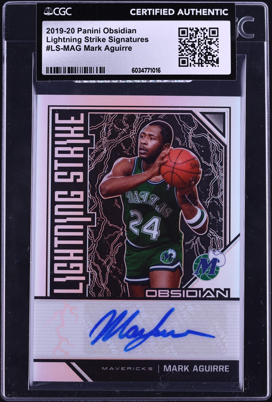 2019 Panini Obsidian Lightning Strike Mark Aguirre AUTO /99 #LS