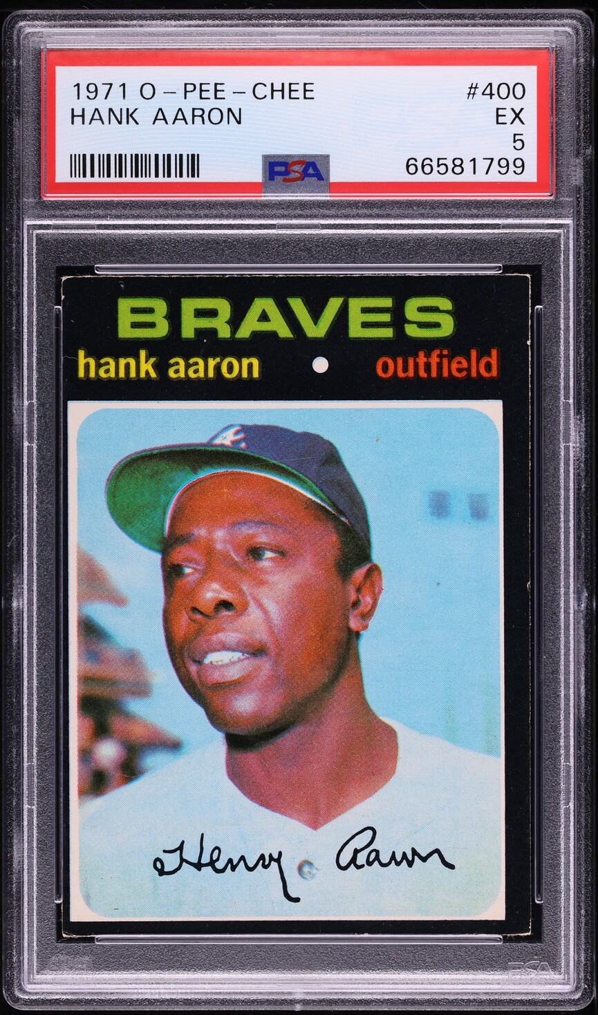 1971 O-Pee-Chee Hank Aaron #400 PSA 5 EX