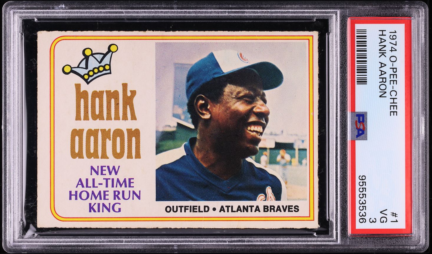 1974 O-Pee-Chee Hank Aaron #1 PSA 3 VG