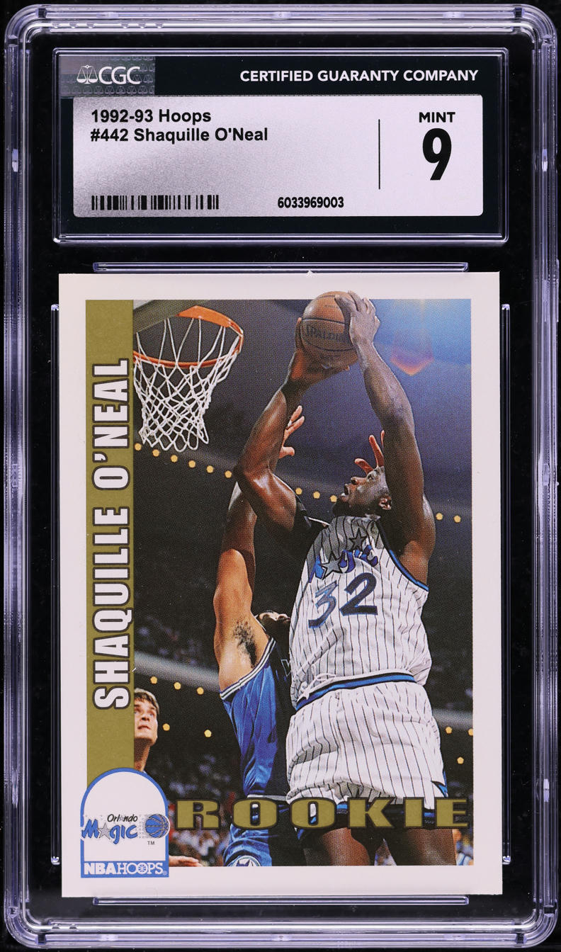 1992 Hoops Shaquille O'Neal ROOKIE #442 CGC 9 MINT