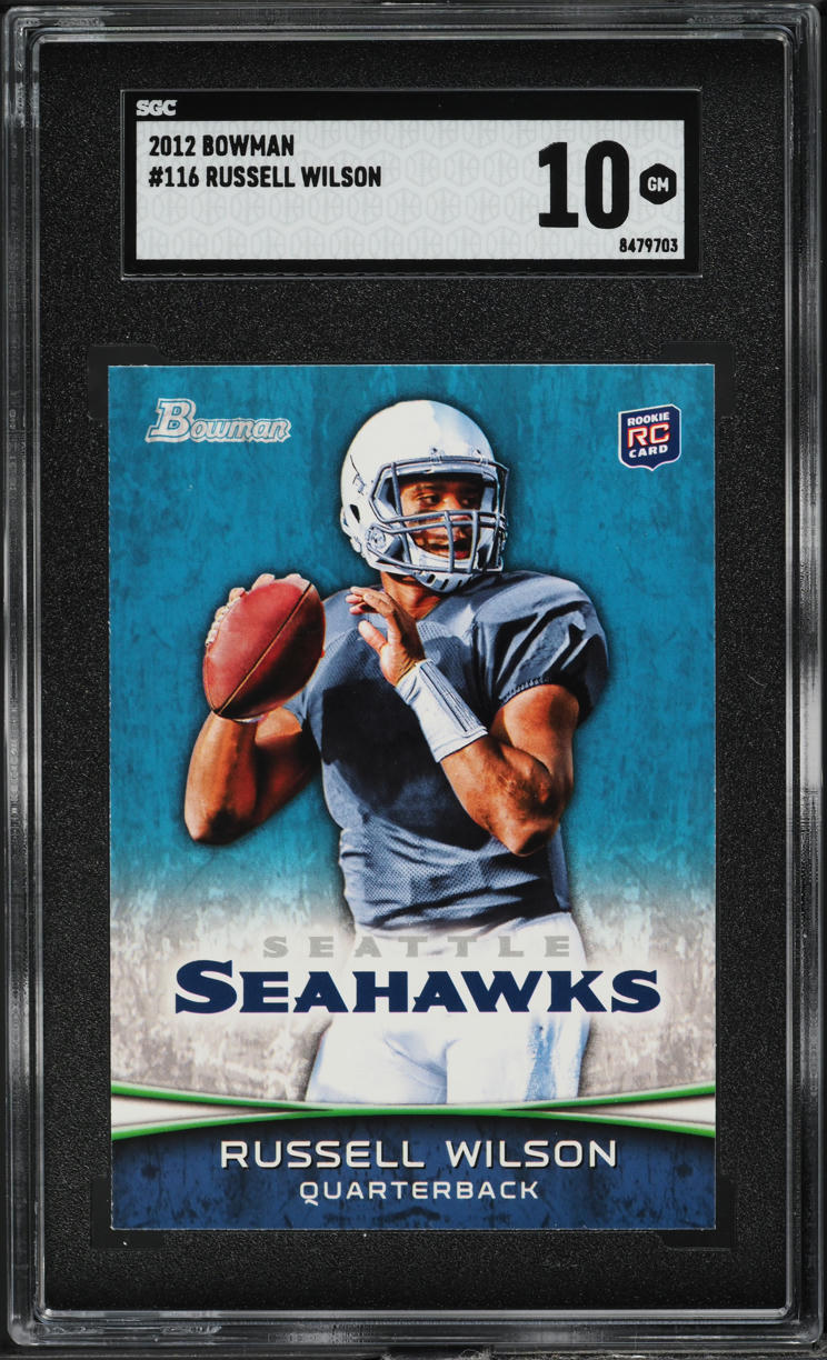 2012 Bowman Russell Wilson ROOKIE #116 SGC 10 GEM MINT