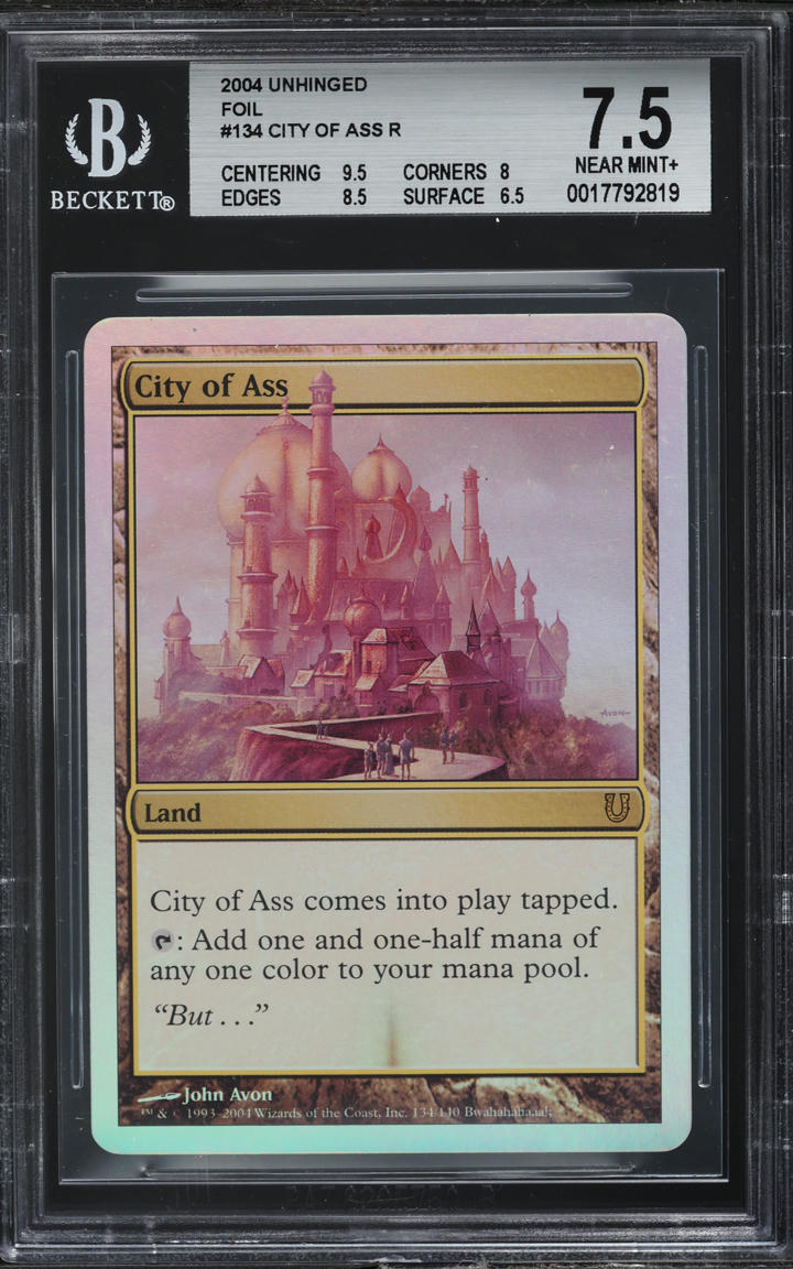 2004 Magic The Gathering MTG Unhinged Foil City Of Ass #134 BGS 7.5 NRMT+  on Fanatics Collect