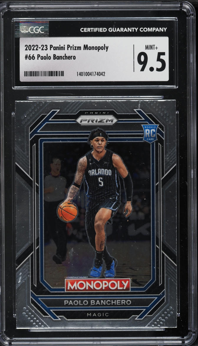 2022 Panini Prizm Monopoly Paolo Banchero ROOKIE #66 CGC 9.5 MINT+