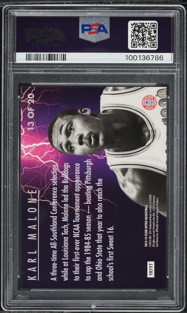 2013 Fleer Retro Ultra Scoring Kings Karl Malone AUTO DNA 9 #13 PSA AUTH