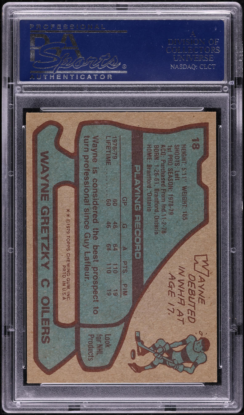 1979 Topps Hockey Wayne Gretzky ROOKIE #18 PSA 6 EXMT