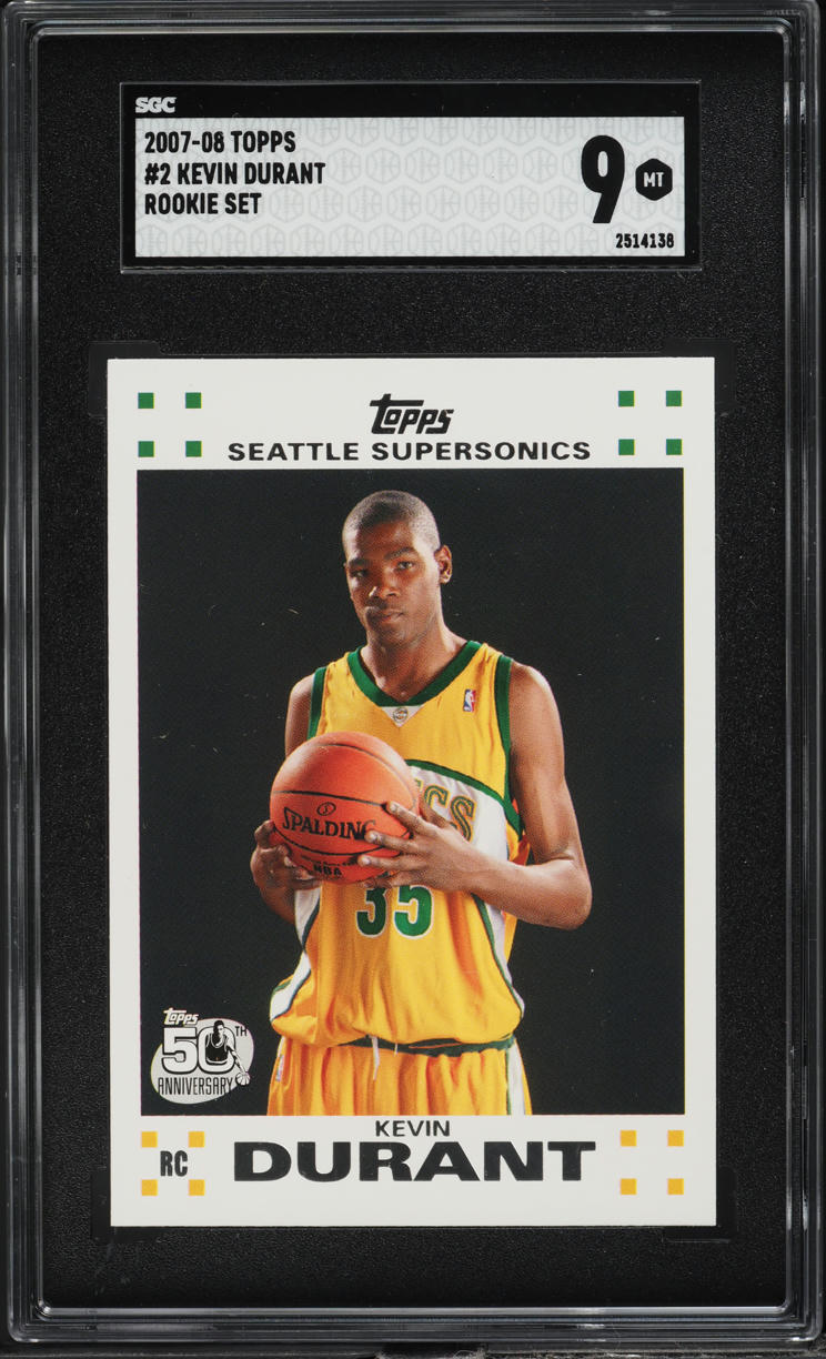 2007 Topps Basketball Kevin Durant ROOKIE #2 SGC 9 MINT
