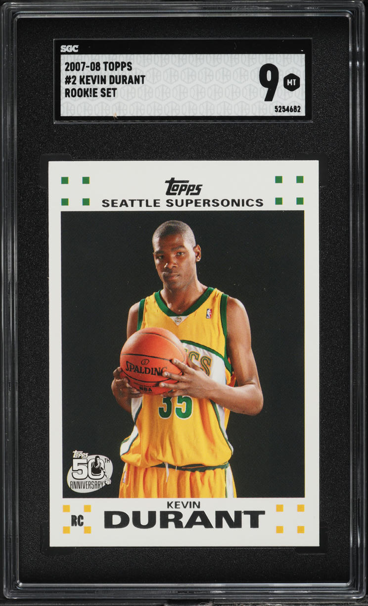 2007 Topps Basketball Kevin Durant ROOKIE #2 SGC 9 MINT