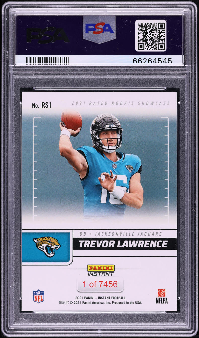 2021 Panini NFL Rated Showcase Trevor Lawrence ROOKIE #RS1 PSA 10 GEM MINT