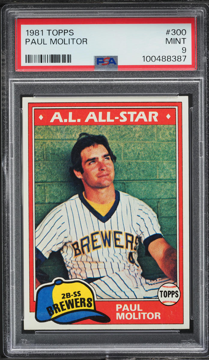 1981 Topps Paul Molitor ALL-STAR #300 PSA 9 MINT