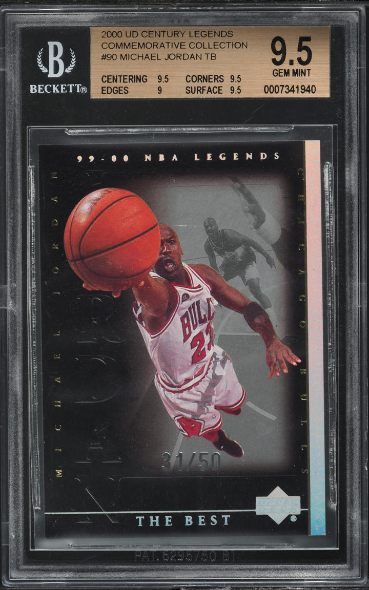 2000 Upper Deck Century Legends Commemorative Michael Jordan /50 #90 BGS 9.5 GEM