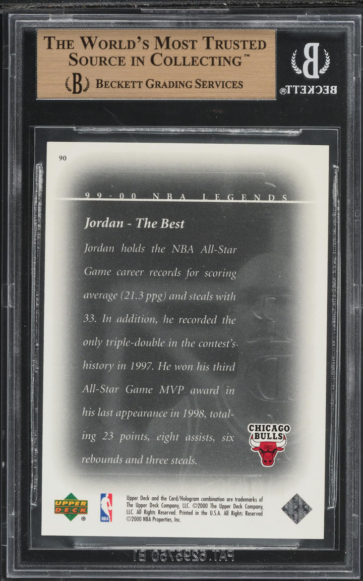 2000 Upper Deck Century Legends Commemorative Michael Jordan /50 #90 BGS 9.5 GEM