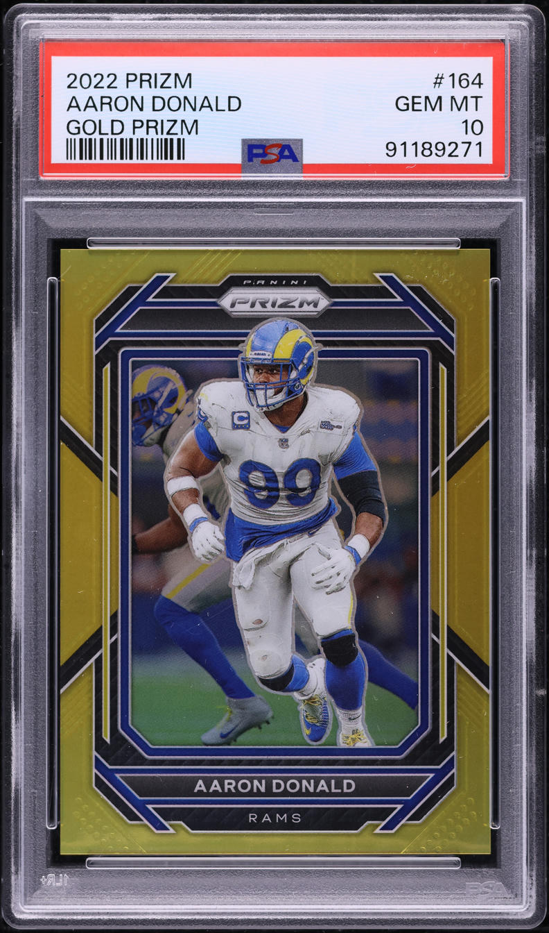 2022 Panini Prizm Gold Aaron Donald /10 #164 PSA 10 GEM MINT