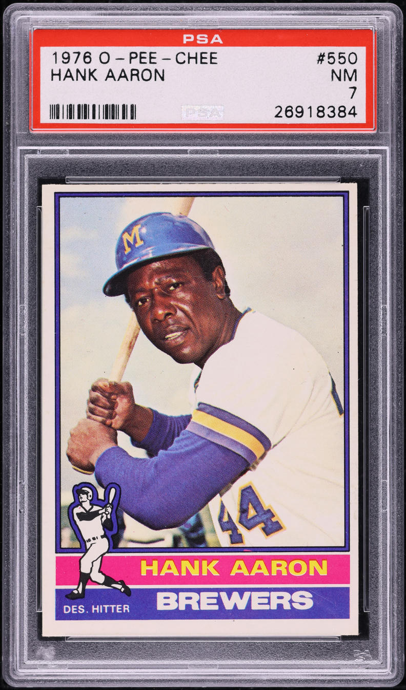 1976 O-Pee-Chee Hank Aaron #550 PSA 7 NRMT