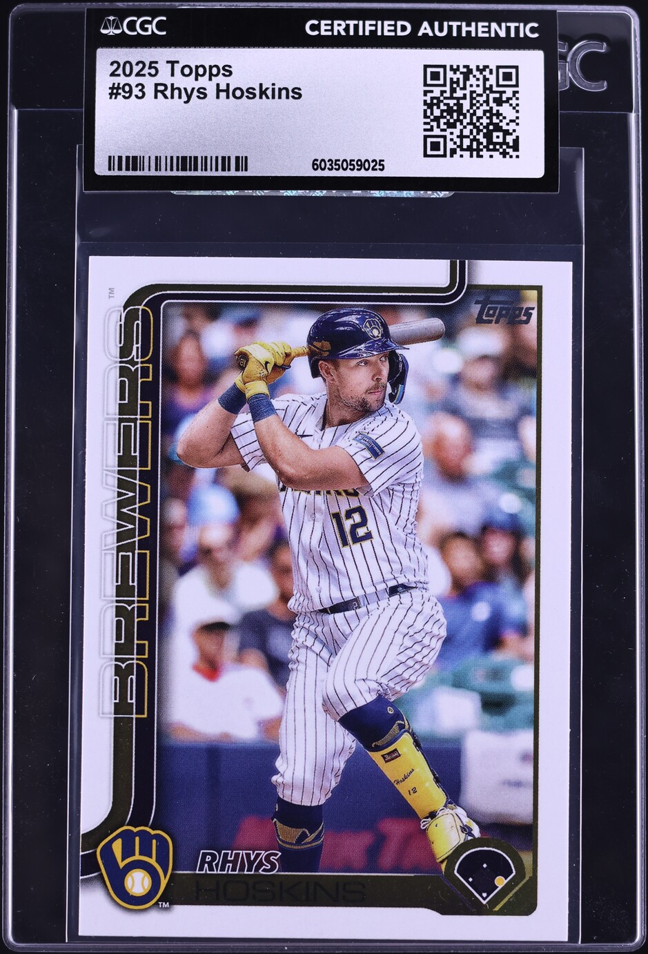 2025 Topps Rhys Hoskins #93 CGC AUTH