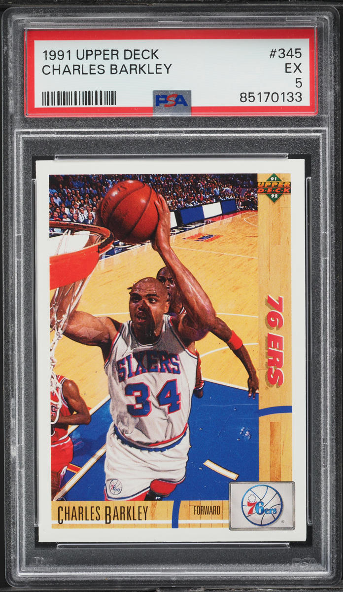 1991 Upper Deck Basketball Charles Barkley #345 PSA 5 EX