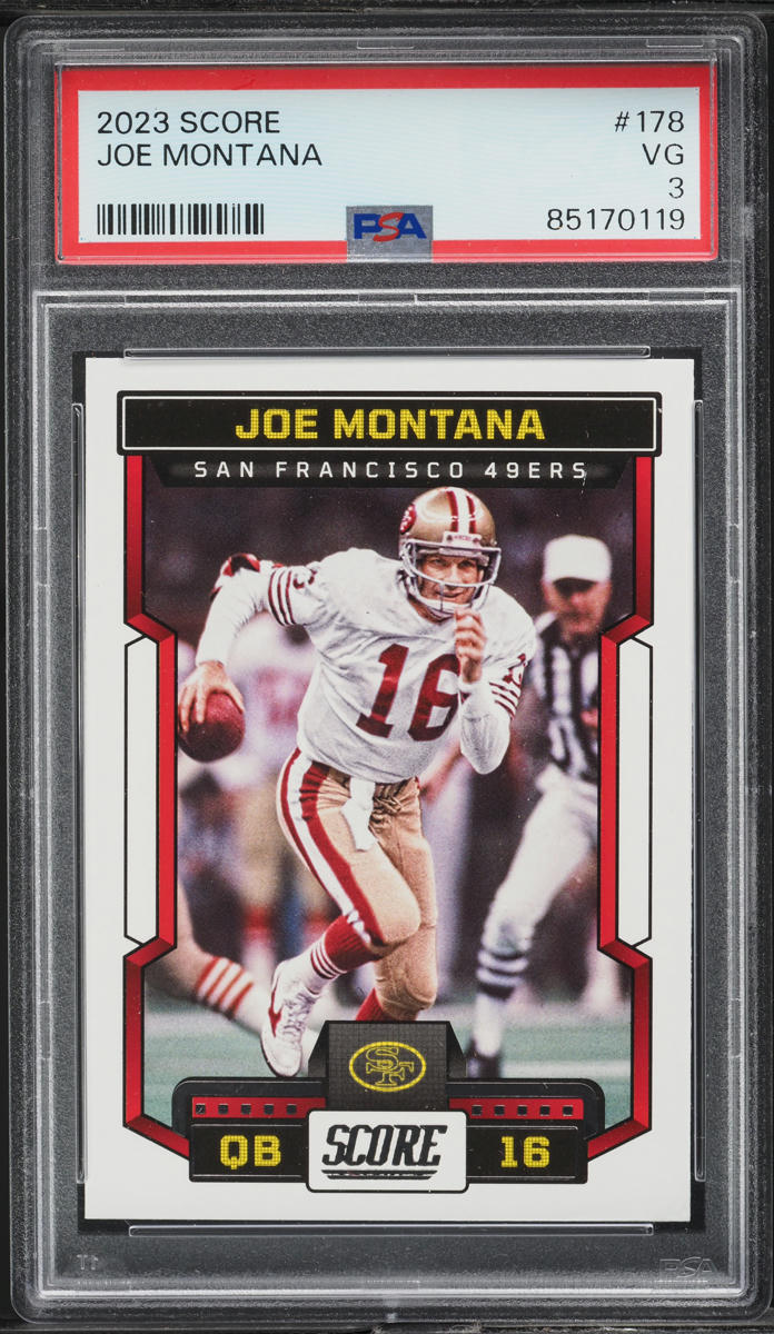 2023 Score Football Joe Montana #178 PSA 3 VG