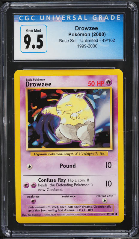 drowzee pokemon card 1999 Burger King Gold-Plated Pokémon x5