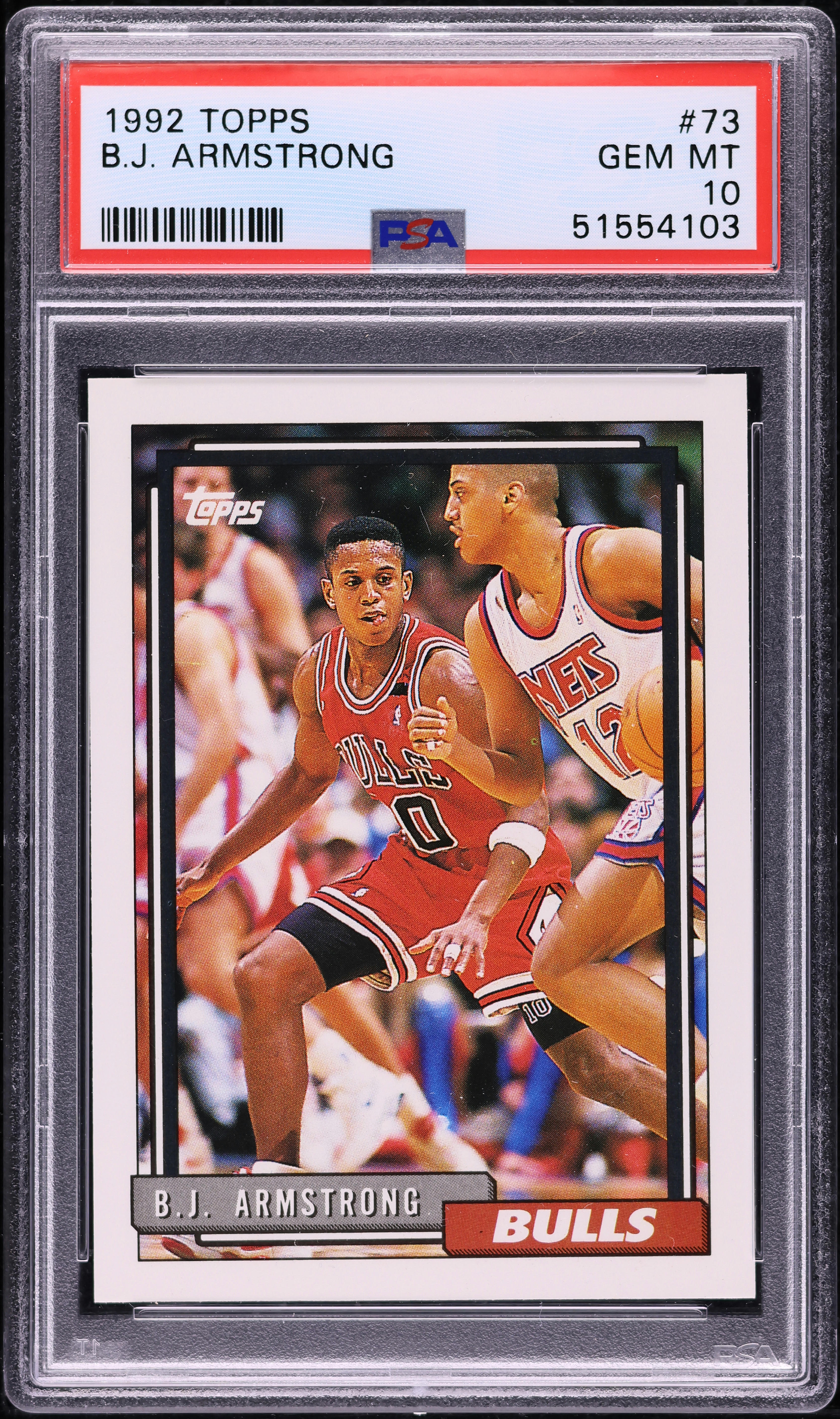 1992 Topps Basketball B.J. Armstrong #73 PSA 10 GEM MINT on