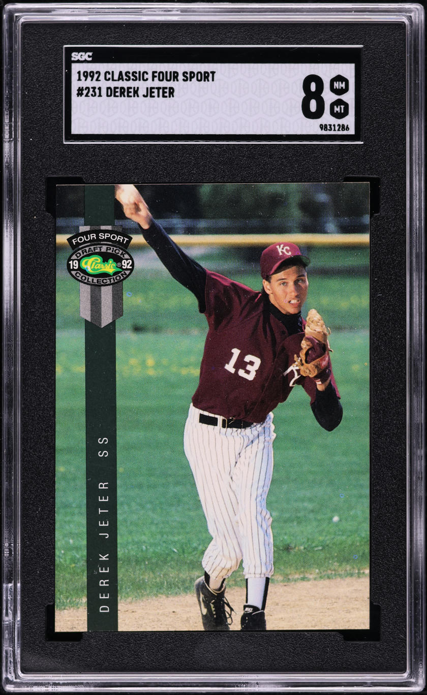 1992 Classic Four Sport Derek Jeter ROOKIE #231 SGC 8 NM-MT