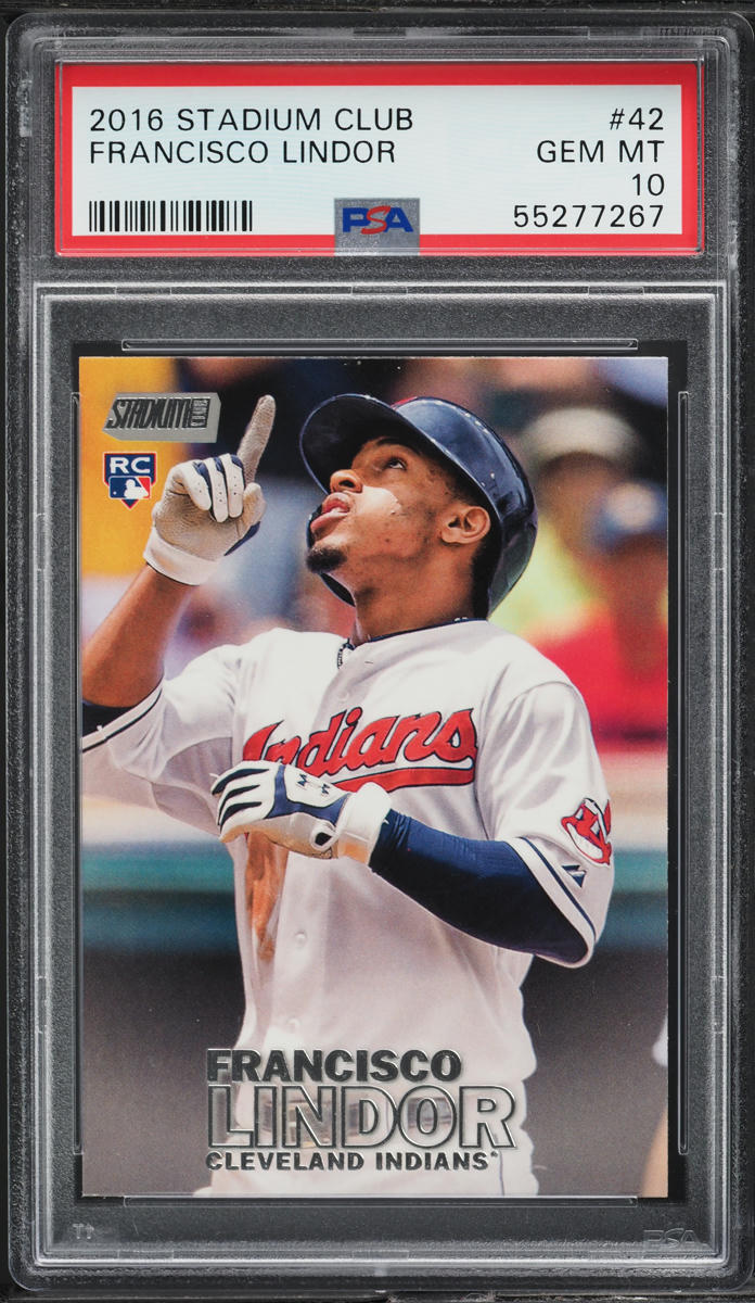 2016 Stadium Club Francisco Lindor ROOKIE #42 PSA 10 GEM MINT
